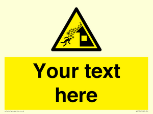 Custom warning roof avalanche